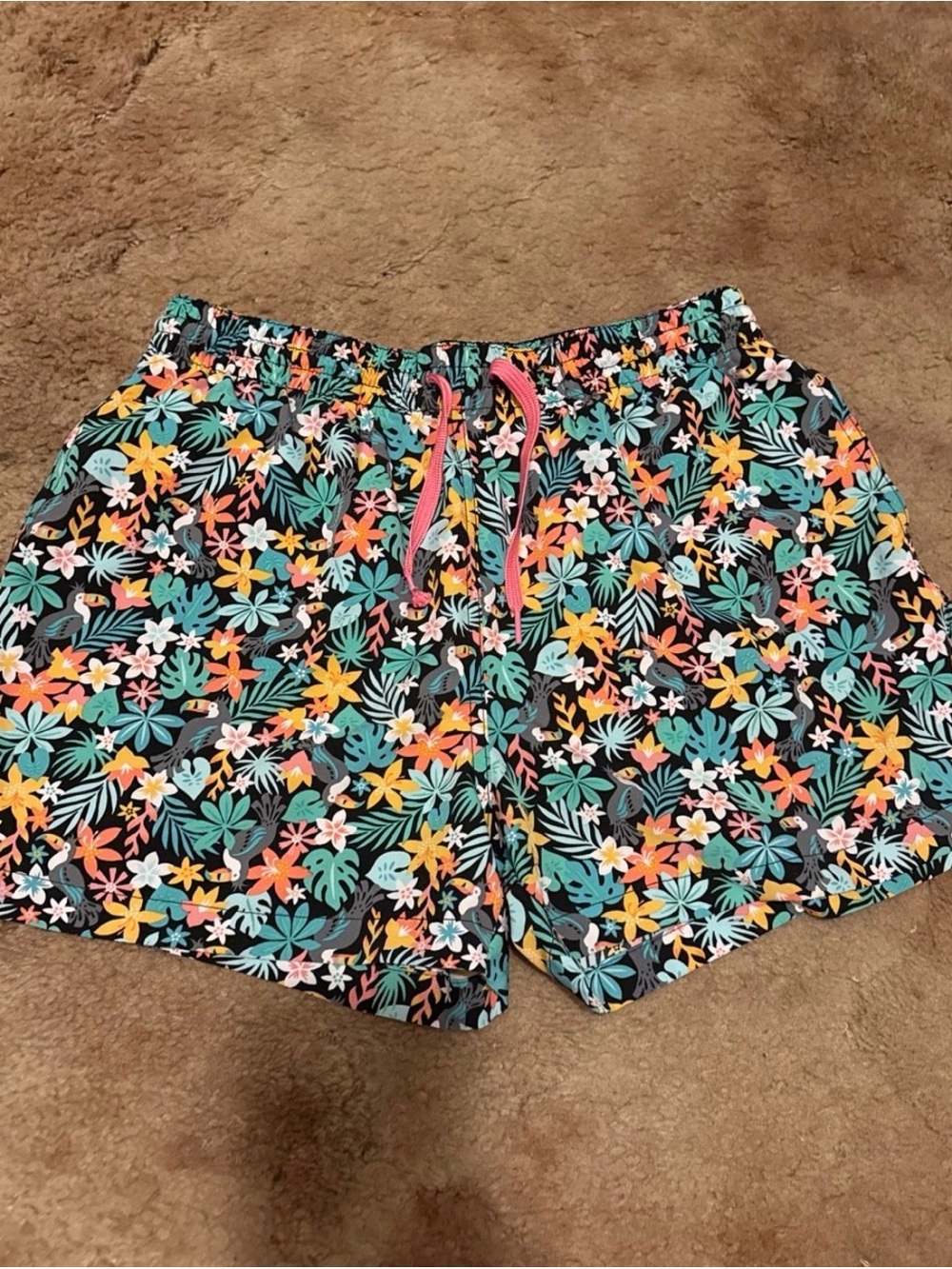 chubbies Men’s Tropical Floral Swim Trunks - Black Multi